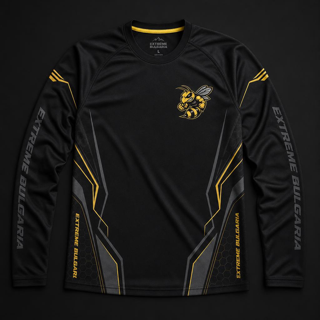 Signature Bee Logo trail riding shirt mockup